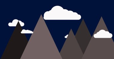 Dağlar Panorame Soyut Rasgele Yerleştirilmiş Üretici Sanat arkaplan illüstrasyonu