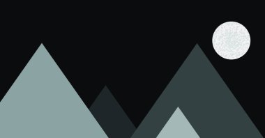 Dağlar Panorame Soyut Rasgele Yerleştirilmiş Üretici Sanat arkaplan illüstrasyonu