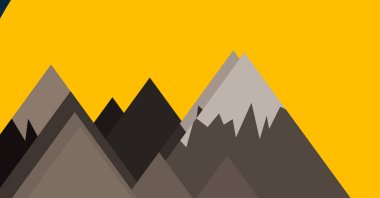 Dağlar Panorame Soyut Rasgele Yerleştirilmiş Üretici Sanat arkaplan illüstrasyonu