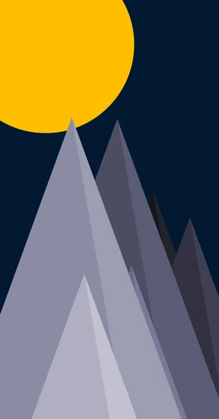 Bergen Panorama Abstract Willekeurig Geplaatst Generatieve Kunst Achtergrond Illustratie — Stockvector