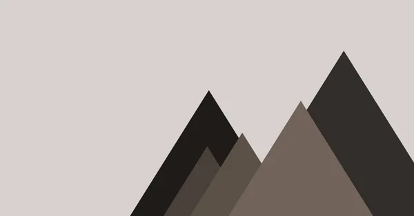 Mountain Panorame Abstrak Random Placed Generative Art Background Illustration - Stok Vektor