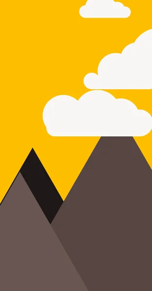 山パノラマアブストラクト ランダムに配置された世代の芸術の背景イラスト — ストックベクタ