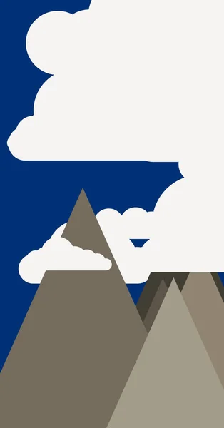 Arte Fundo Ilustração Abstrato Aleatório Colocado Montanhas Panorâmicas — Vetor de Stock