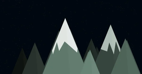 Illustration Des Montagnes Panoramiques Fond Artistique Génératif Lunaire — Image vectorielle