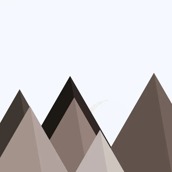 Dağlar Panoramik Üretken Sanat Arkaplan Çizimleri — Stok Vektör