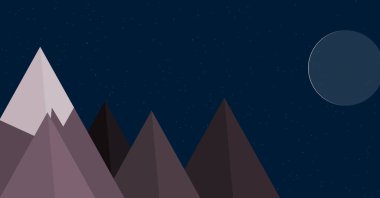 soyut rastgele yerleştirilmiş renkli dağlar, vektör illüstrasyonu 