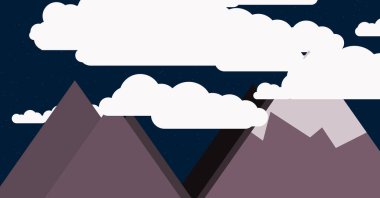 soyut rastgele yerleştirilmiş renkli dağlar, vektör illüstrasyonu 