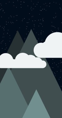 soyut rastgele yerleştirilmiş renkli dağlar, vektör illüstrasyonu 