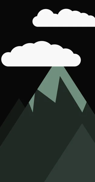 Montanhas Vista Panorâmica Com Lua Abstrato Aleatório Colocado Arte Gerativa — Vetor de Stock