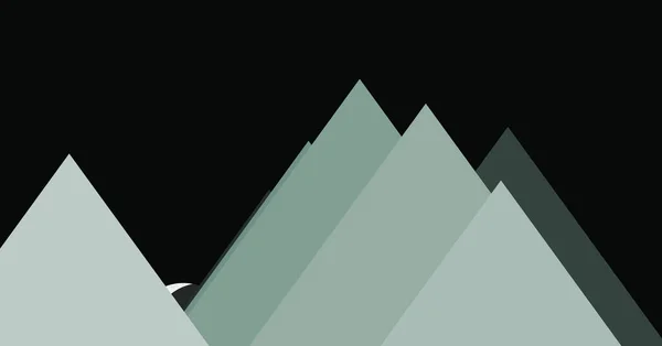 Abstrait Aléatoire Placé Montagnes Colorées Illustration Vectorielle — Image vectorielle