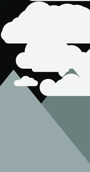 Abstrakte Zufällig Platzierte Bunte Berge Vektorillustration — Stockvektor