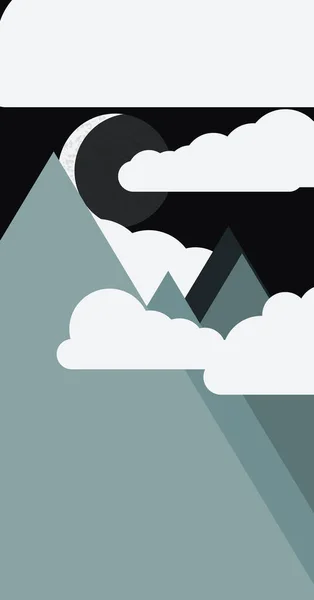 Abstrak Acak Ditempatkan Pegunungan Penuh Warna Ilustrasi Vektor - Stok Vektor