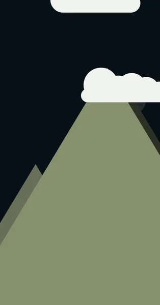 Concepto Ilustración Vectorial Con Luna Montañas Diseño Fondo Arte — Archivo Imágenes Vectoriales