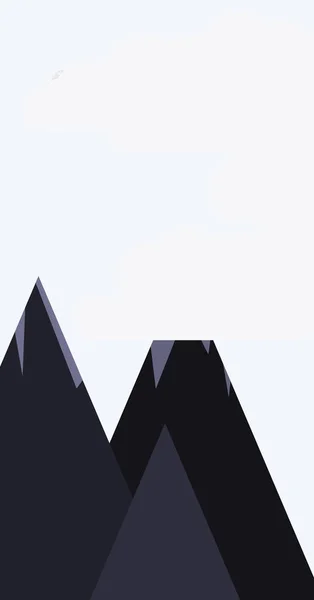 Concepto Ilustración Vectorial Con Luna Montañas Diseño Fondo Arte — Vector de stock