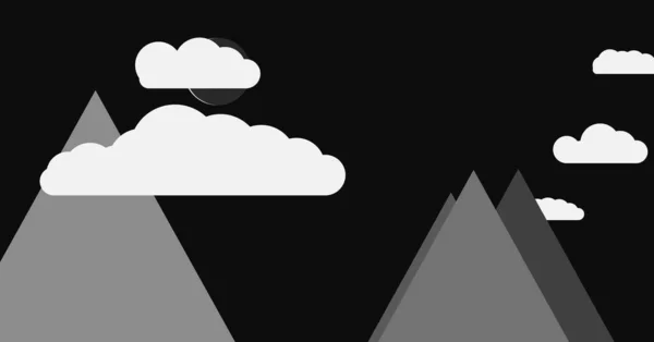 Eenvoudige Bergen Abstracte Illustratie Vector Art Achtergrond — Stockvector