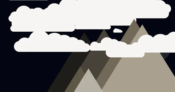 简朴的山地抽象图解 矢量艺术背景 — 图库矢量图片