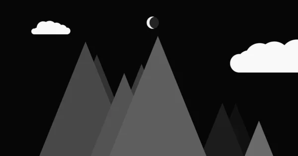 Montagnes Simples Illustration Abstraite Fond Art Vectoriel — Image vectorielle