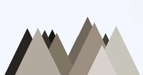 Hory Panorama Měsíc Abstraktní Náhodné Umístěn Generativní Umění Pozadí Ilustrace — Stockový vektor