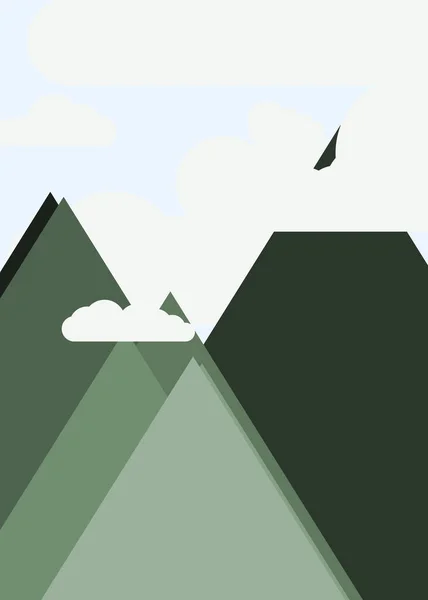 Maan Bergen Panoramisch Generatieve Kunst Achtergrond Illustratie — Stockvector