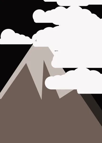 Lua Montanhas Panorama Arte Gerativa Fundo Ilustração Vetorial — Vetor de Stock