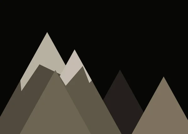 Panorama Lune Des Montagnes Fond Art Génératif Illustration Vectorielle — Image vectorielle