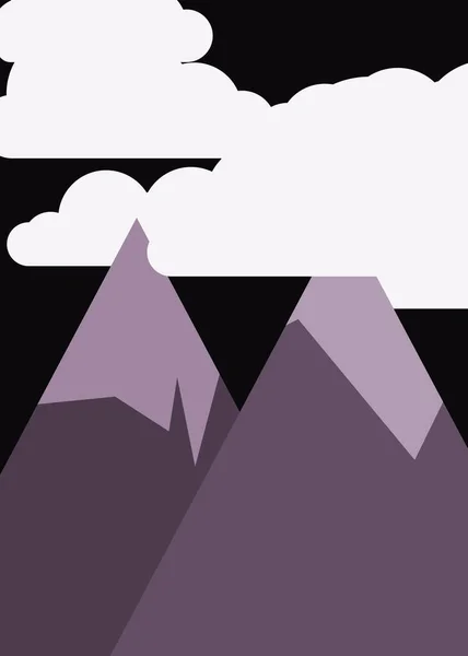 Dağlar Panoramik Üretken Sanat Arkaplan Çizimleri — Stok Vektör