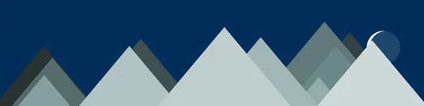 Moon Mountains Panorama Generative Art Background Vector Illustration — стоковий вектор