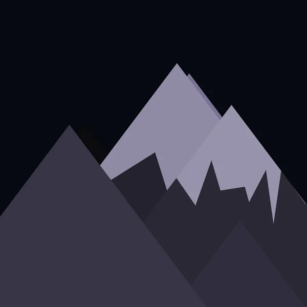 Moon Mountains Panorama Generative Art Background Vector Illustration — стоковий вектор