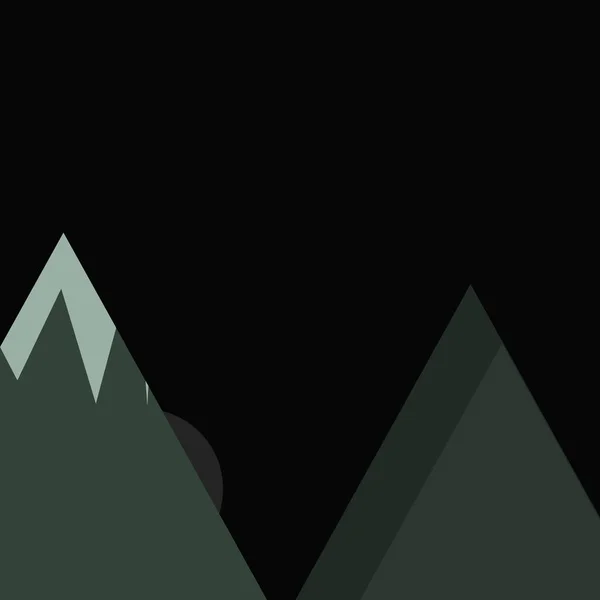 Moon Mountains Panorama Generative Art Background Vector Illustration — стоковий вектор