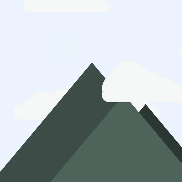 Moon Mountains Panorama Generative Art Background Vector Illustration — стоковий вектор