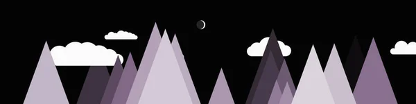 Panorama Abstrait Des Montagnes Placées Hasard Arrière Plan Art Génératif — Image vectorielle