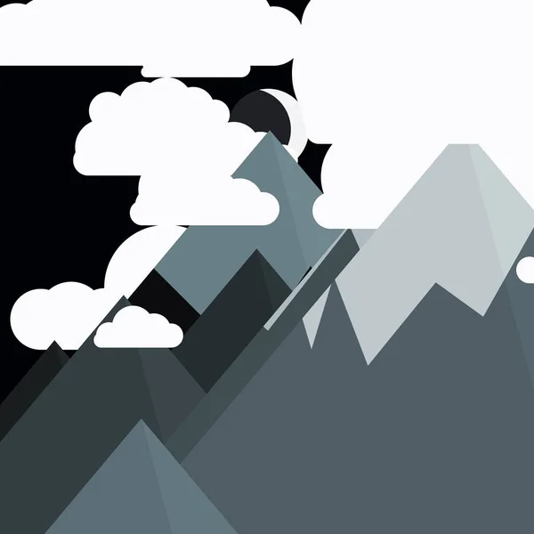 Panorama Abstrait Des Montagnes Placées Hasard Arrière Plan Art Génératif — Image vectorielle