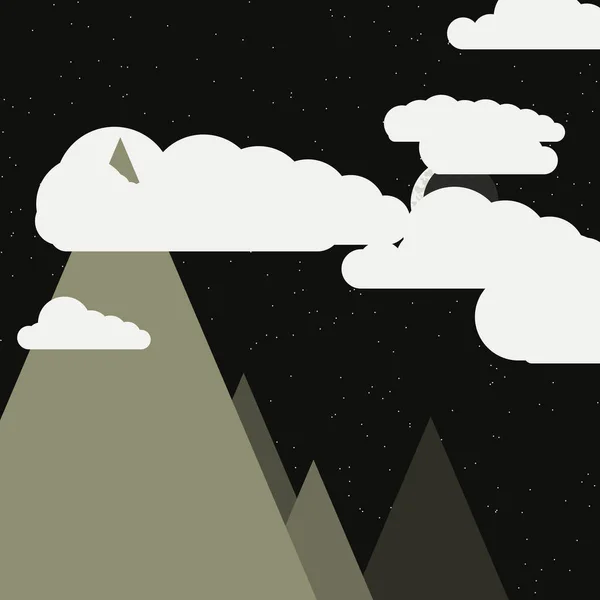 Αφηρημένη Τυχαία Τοποθετηθεί Πανόραμα Βουνά Παραγωγική Τέχνη Φόντο Διανυσματική Απεικόνιση — Διανυσματικό Αρχείο