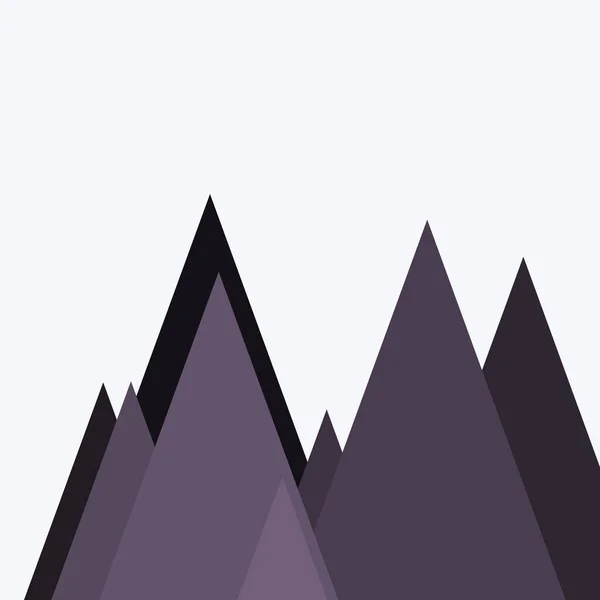 Abstrakt Slumpmässigt Placerade Berg Panorama Generativ Konst Bakgrund Illustration — Stock vektor