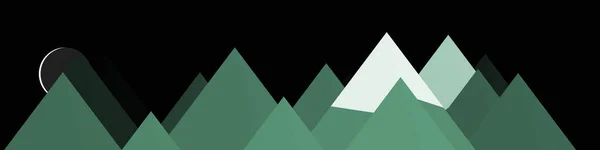 Abstrakt Slumpmässigt Placerade Berg Panorama Generativ Konst Bakgrund Vektor Illustration — Stock vektor