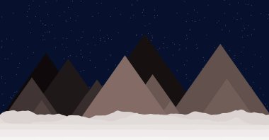 Dağlar Panorame Üretici Sanat arkaplan illüstrasyonunu sallar