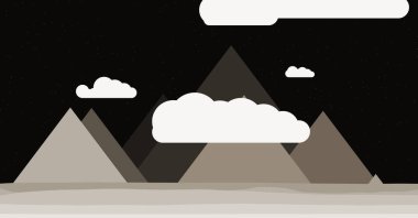 Dağlar Panorame Üretici Sanat arkaplan illüstrasyonunu sallar