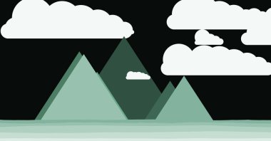 Dağlar Panorame Üretici Sanat arkaplan illüstrasyonunu sallar