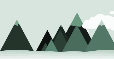 Dağlar Panorame Üretici Sanat arkaplan illüstrasyonunu sallar