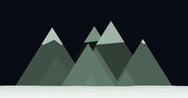 Paysage Avec Illustration Vectorielle Montagnes — Image vectorielle