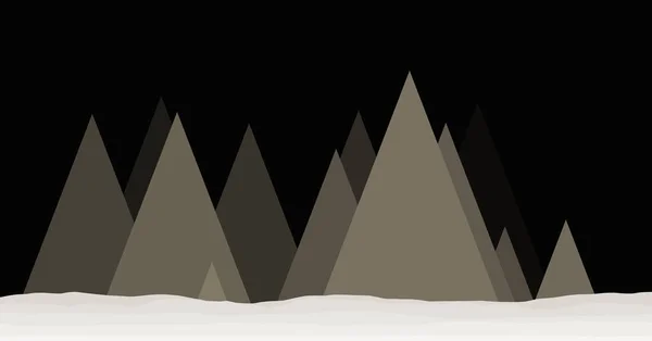 Montagnes Rochers Panorame Art Génératif Illustration Fond — Image vectorielle