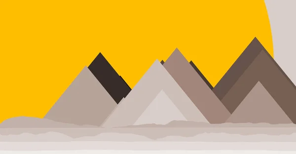 Dağlar Panorame Üretici Sanat Arkaplan Illüstrasyonunu Sallar — Stok Vektör
