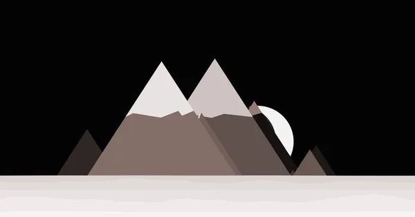 Τοπίο Βουνά Εικονογράφηση Διάνυσμα — Διανυσματικό Αρχείο