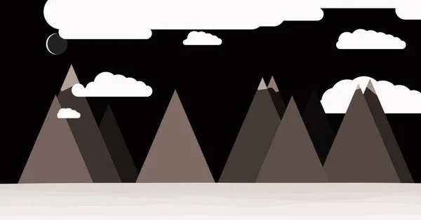 Montagnes Rochers Panorame Art Génératif Illustration Fond — Image vectorielle