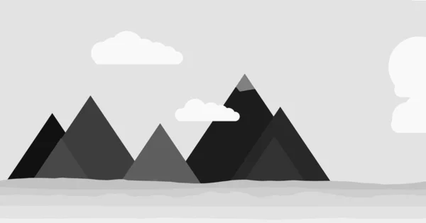 Landscape with mountains vector illustration