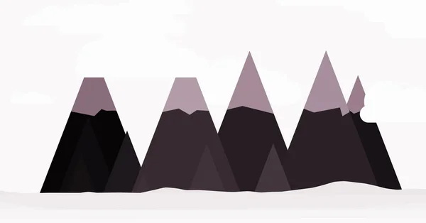 Berge Felsen Panorame Generative Art Hintergrund Illustration — Stockvektor