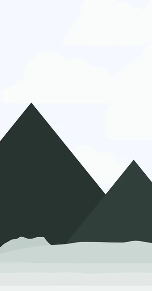 Mountains Rocks Panorame Generative Art Background Illustration — Stock Vector