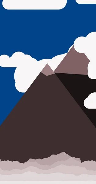 Montañas Rocas Panorama Arte Generativo Fondo Ilustración — Vector de stock