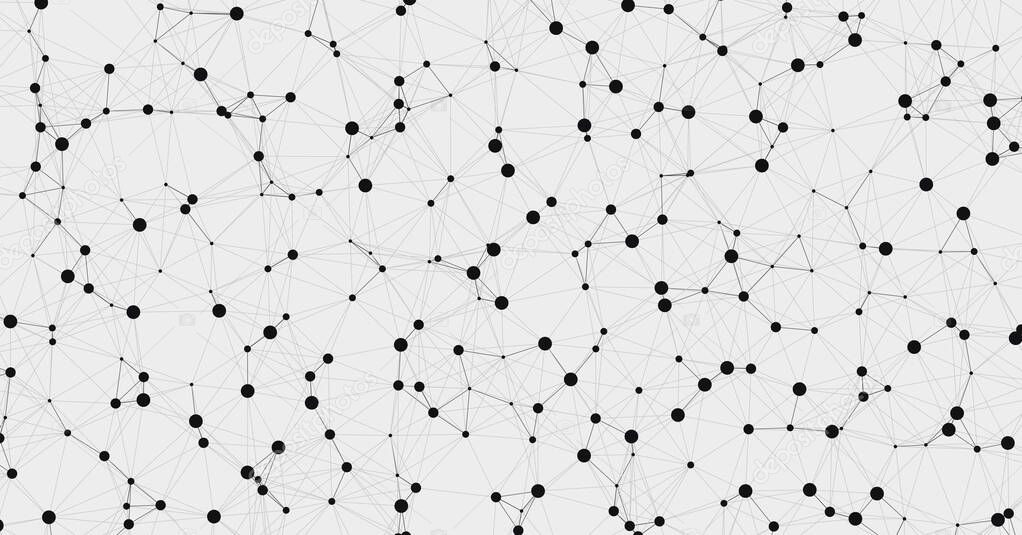 Network Mesh Computation Art background vector illustration
