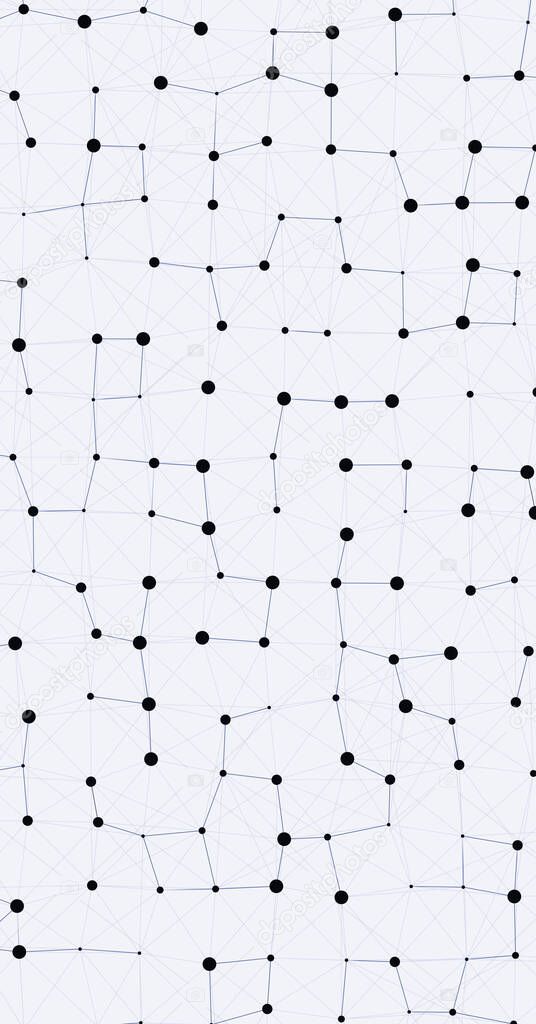 Network Mesh Computation Art background vector illustration